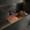 Pure.Sink Luxion Large copper sink 74x40 cm undermount, flush mount, and top mount PLX7440-62
